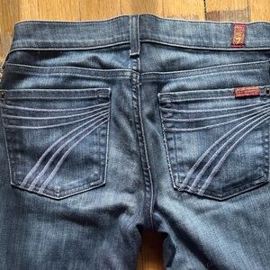 7 For All Mankind Dark Blue Boot Cut Jeans